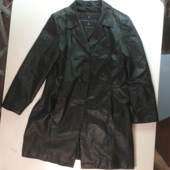 Lauren Ariel Jackets & Blazers - Thigh Length Real Leather Black Coat